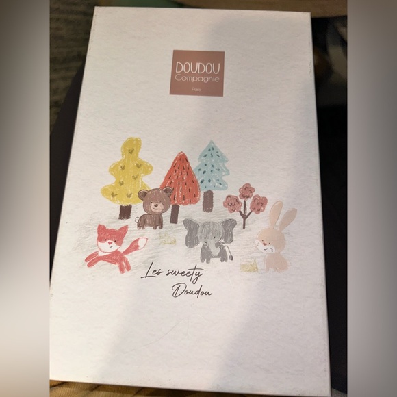 New Doudou & Compagnie of Paris is a soft, plush, light gray elephant. - Picture 2 of 2